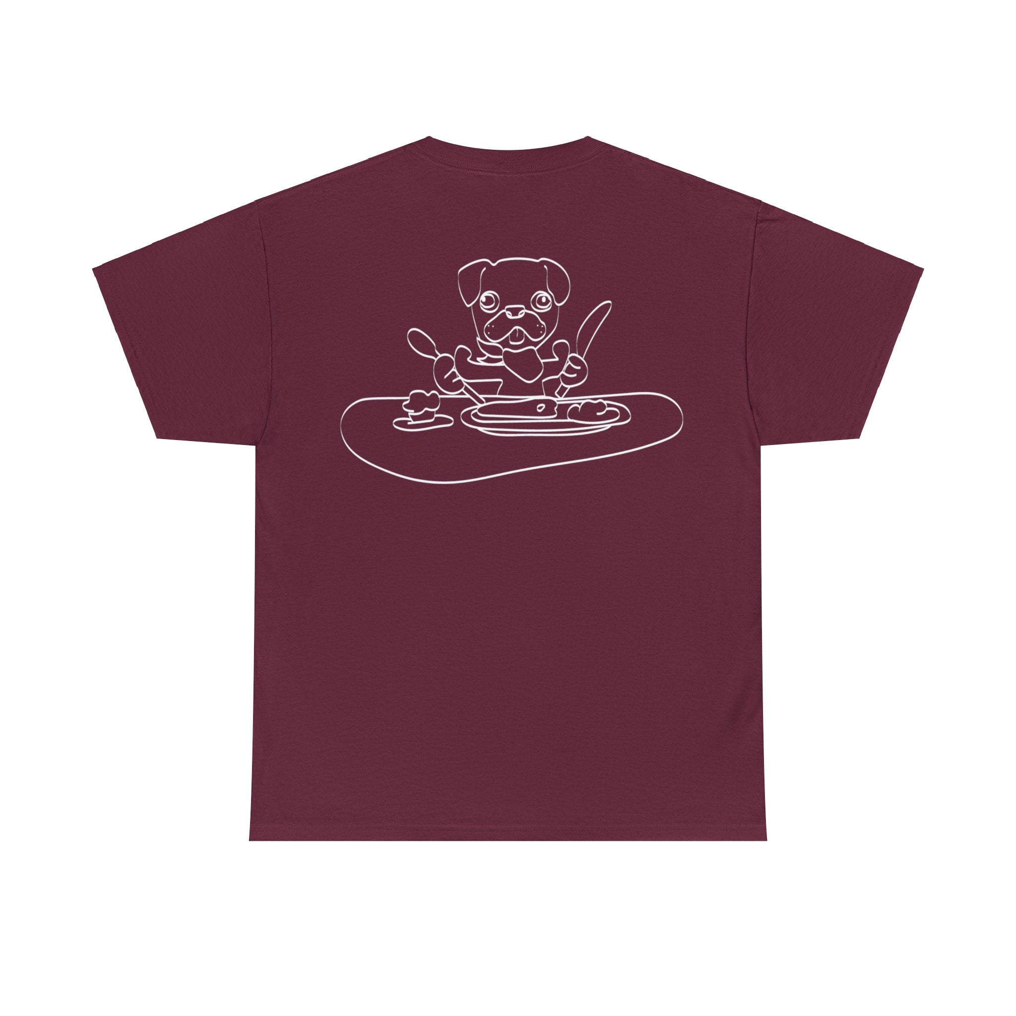 HUMAN FOOD PLEASE TEE MAROON