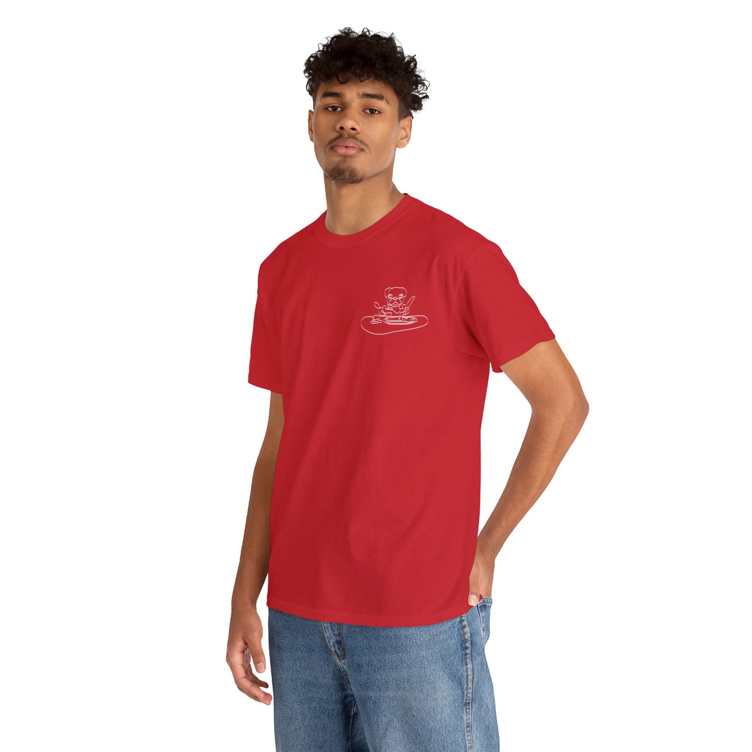 HUMAN FOOD PLEASE TEE RED