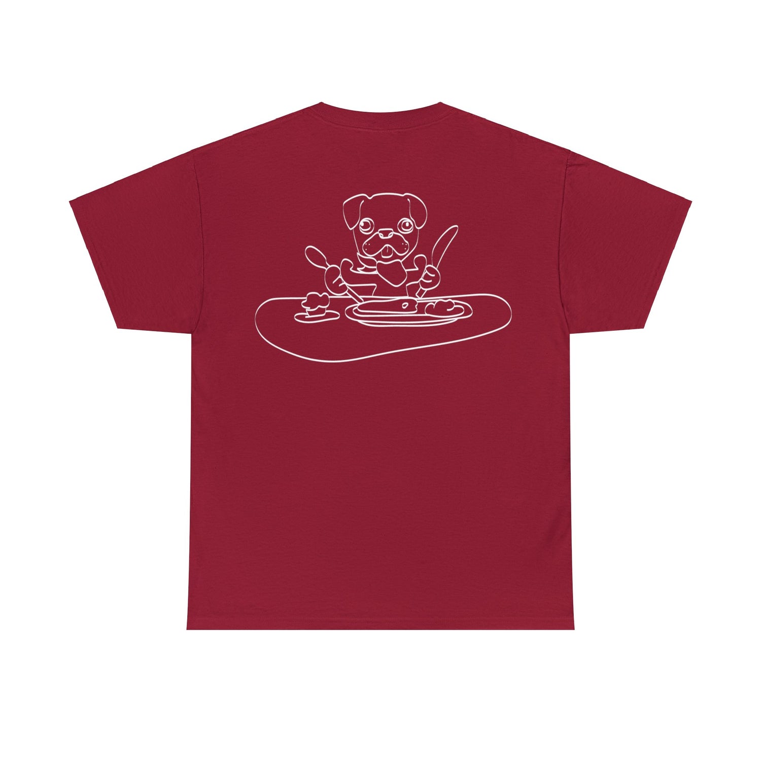 HUMAN FOOD PLEASE TEE CARDINAL RED