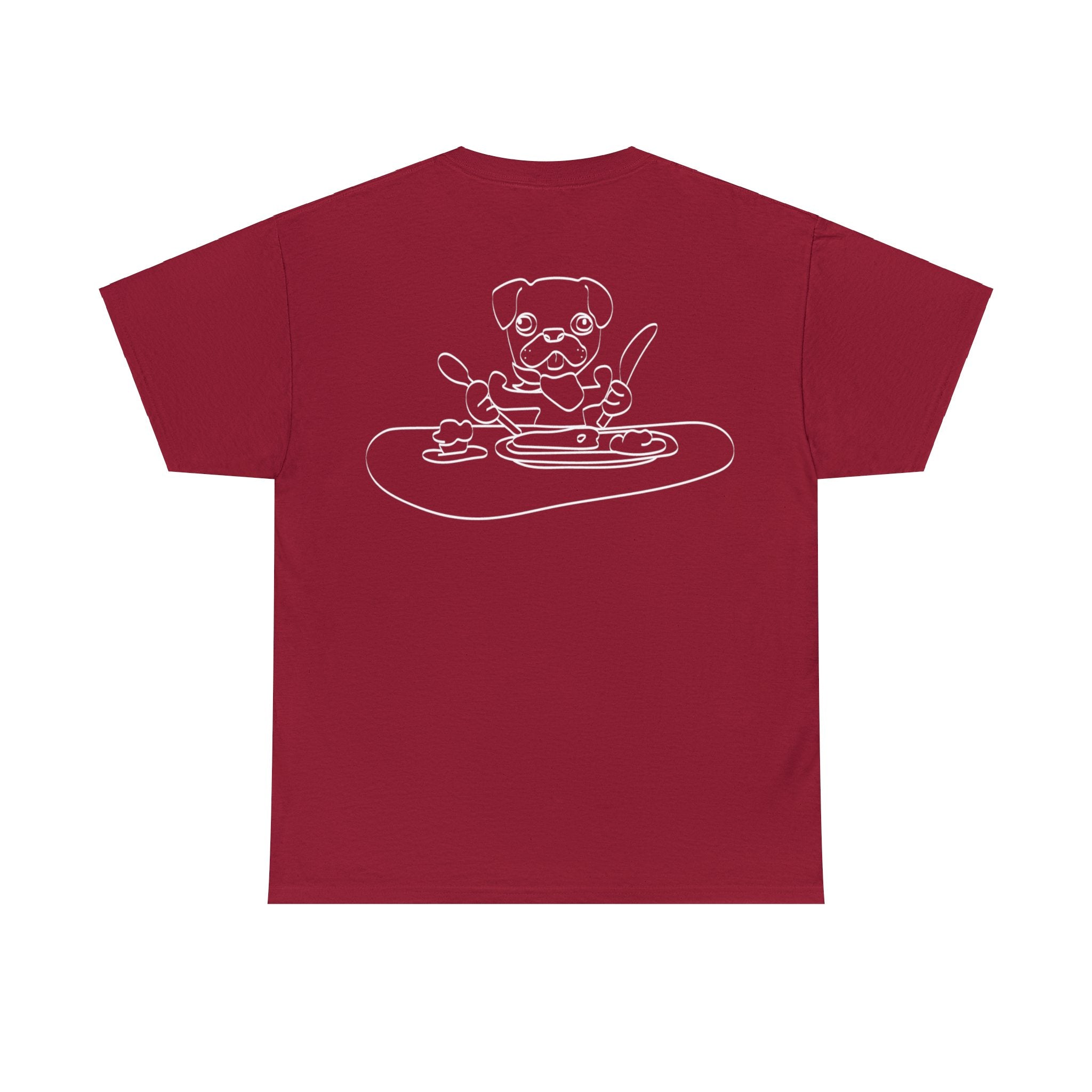 HUMAN FOOD PLEASE TEE CARDINAL RED