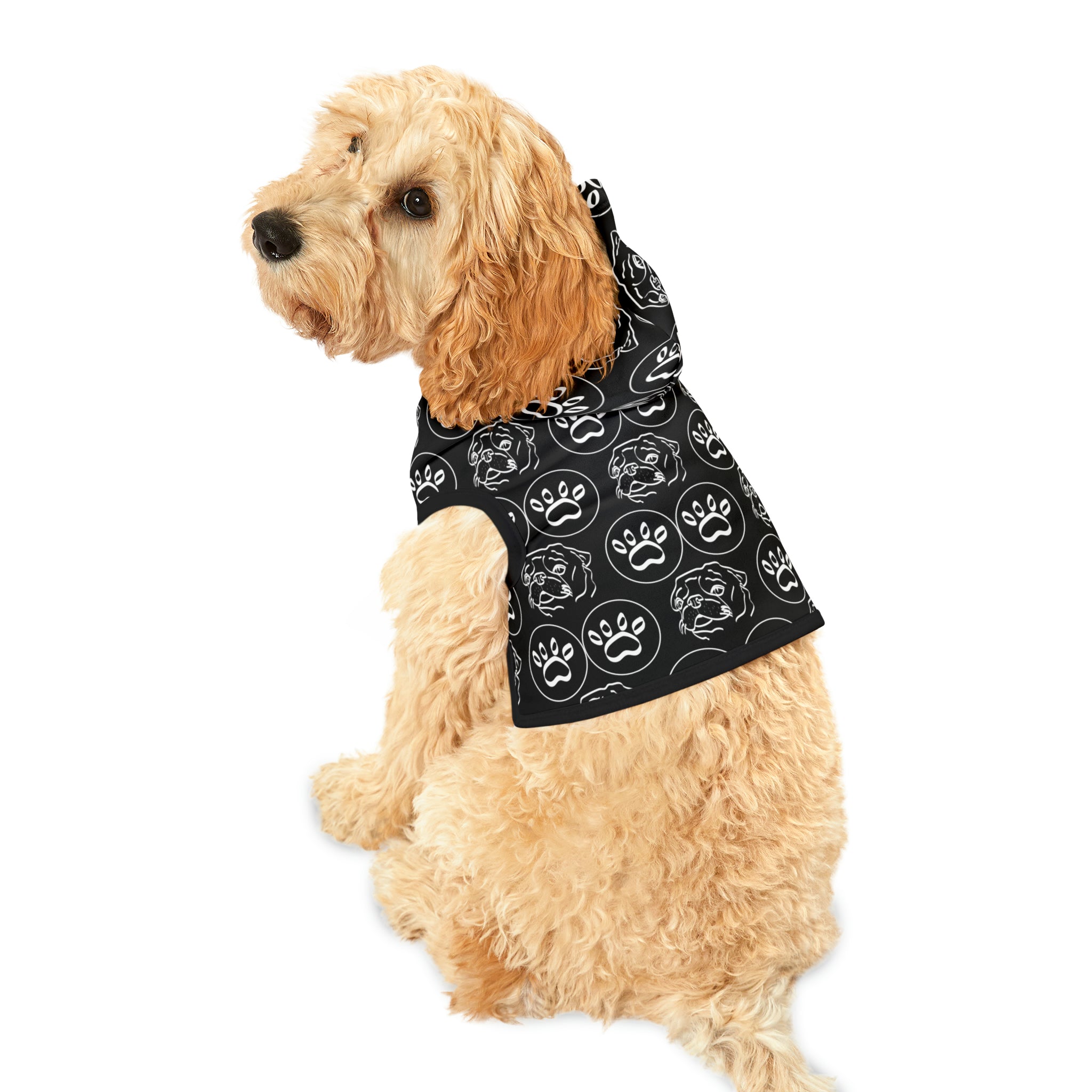 PUGGING PAWESOME HOODIE BLACK - BLACK RIB