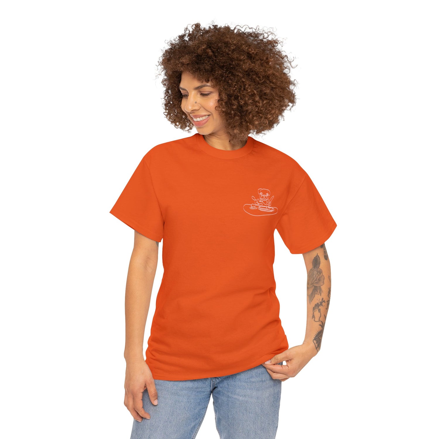 HUMAN FOOD PLEASE TEE ORANGE