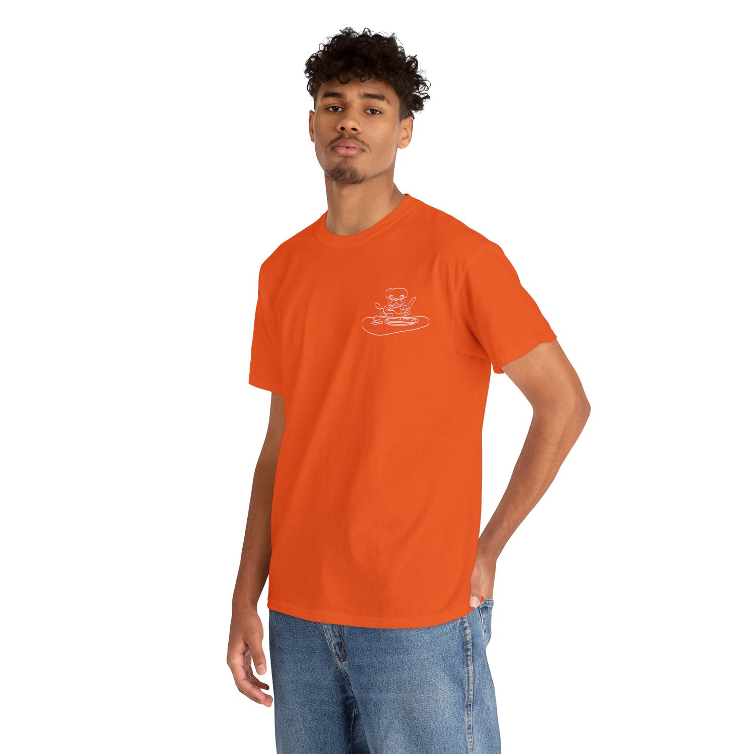 HUMAN FOOD PLEASE TEE ORANGE