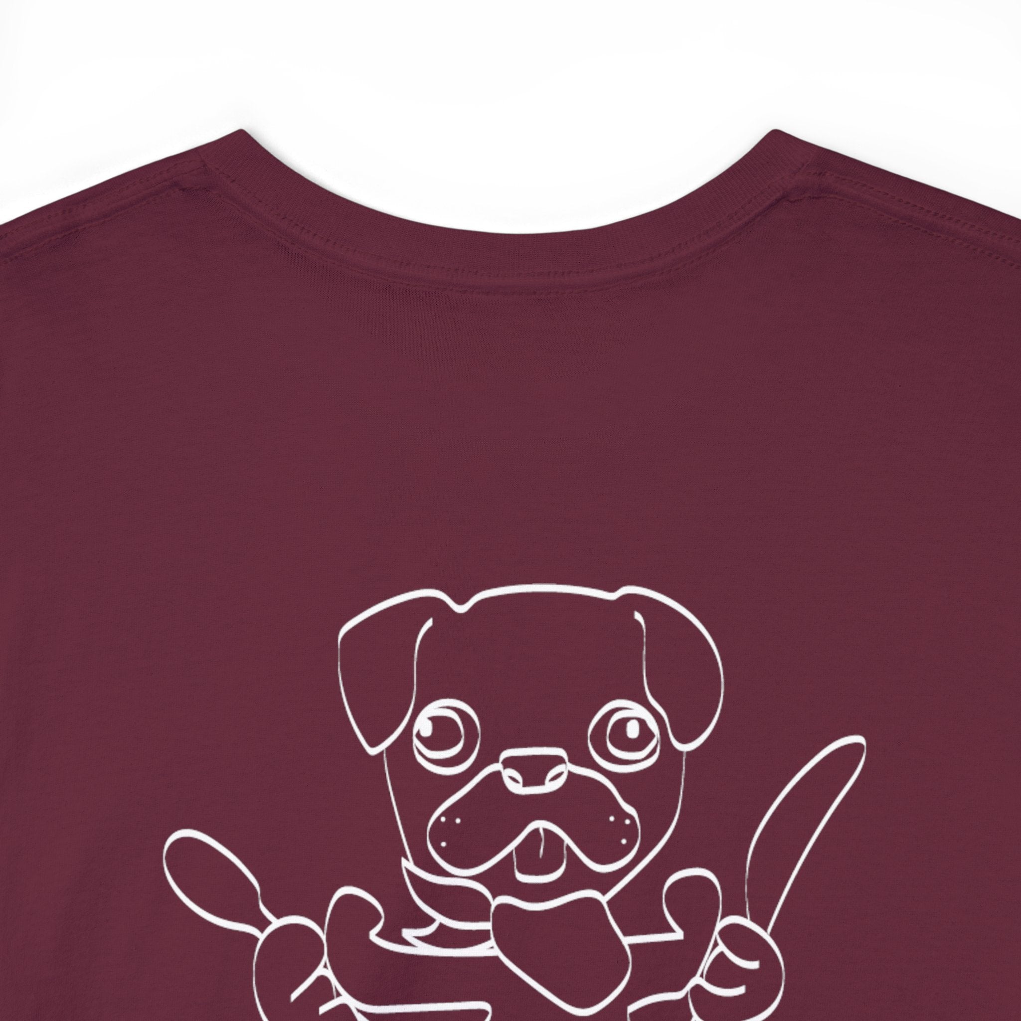 HUMAN FOOD PLEASE TEE MAROON