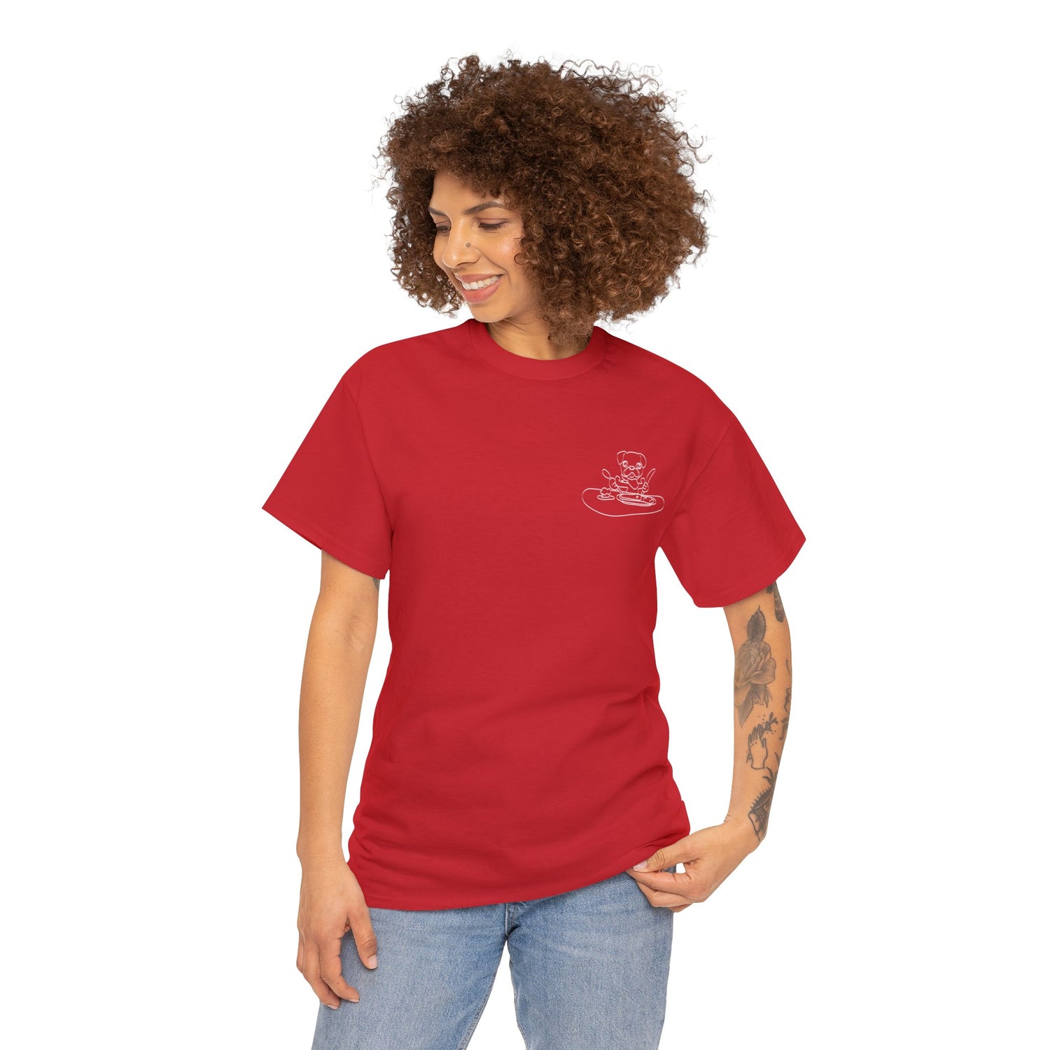 HUMAN FOOD PLEASE TEE RED