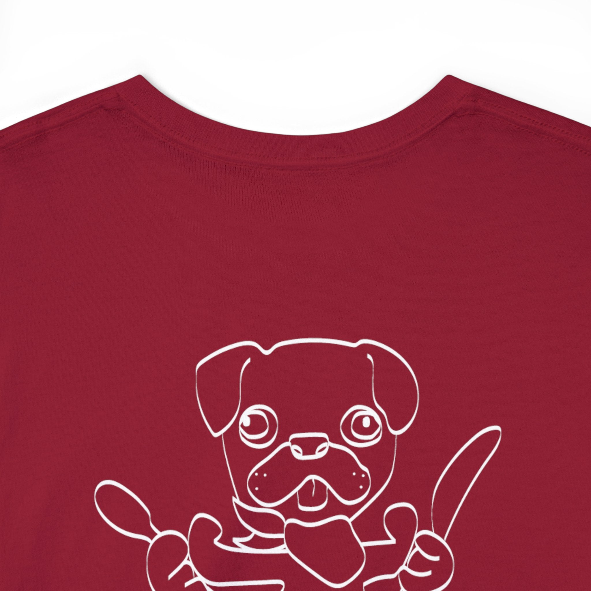 HUMAN FOOD PLEASE TEE CARDINAL RED