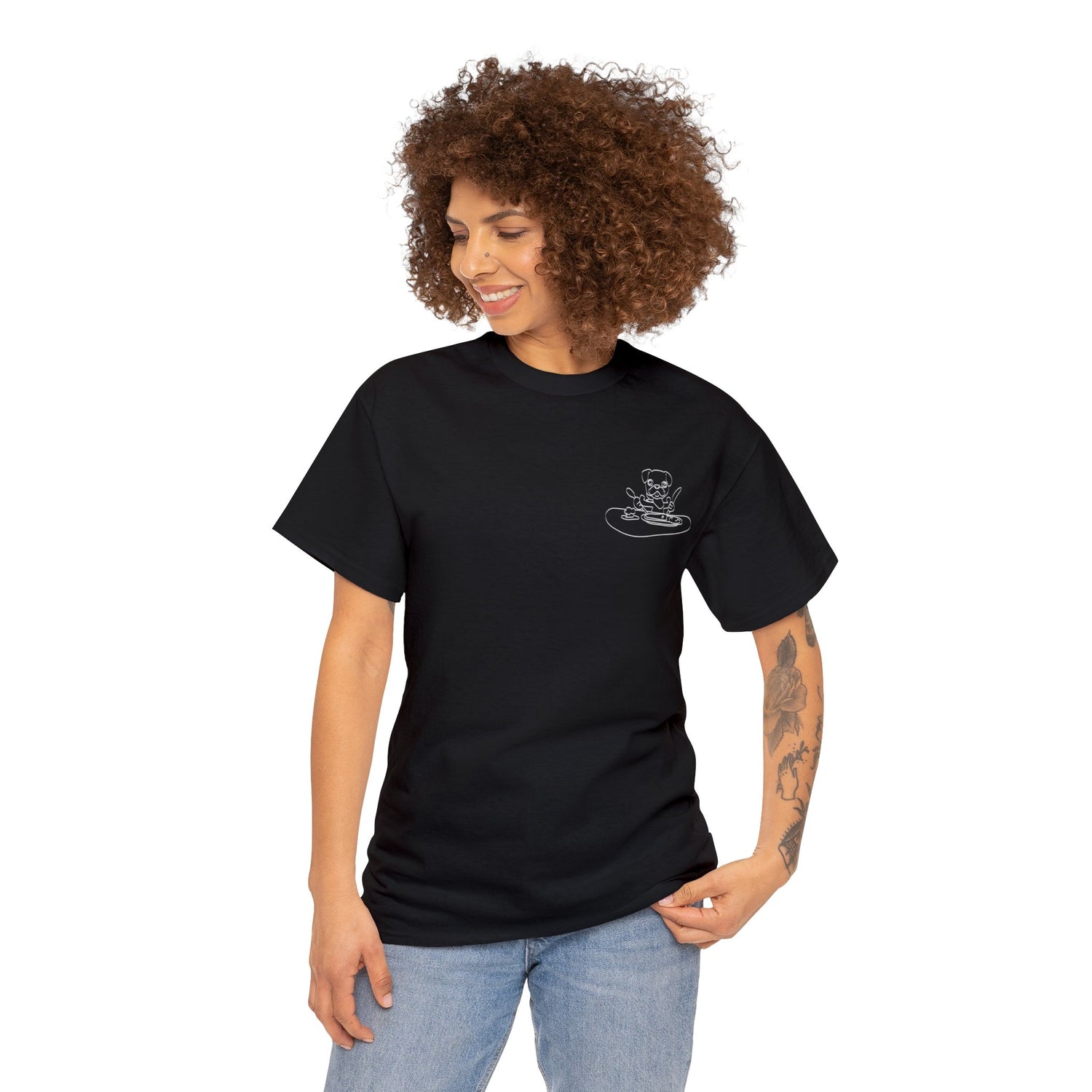 HUMAN FOOD PLEASE TEE BLACK