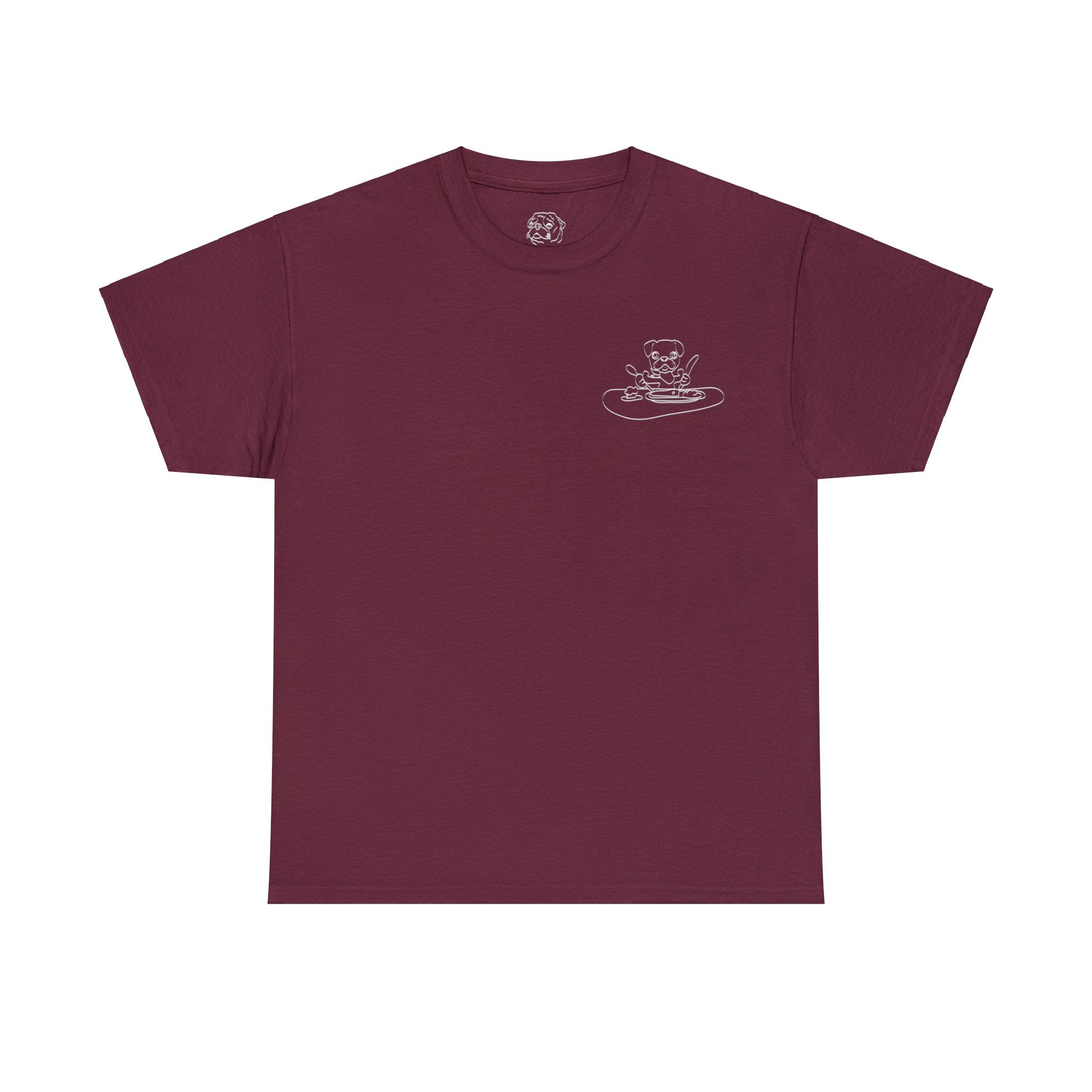 HUMAN FOOD PLEASE TEE MAROON